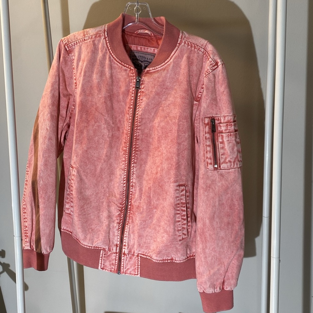 NWT Levi's Pink Distressed Denim Jacket